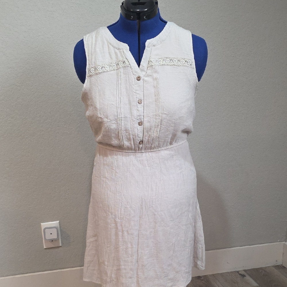 Naif Sleeveless Dress with Lace Detail
